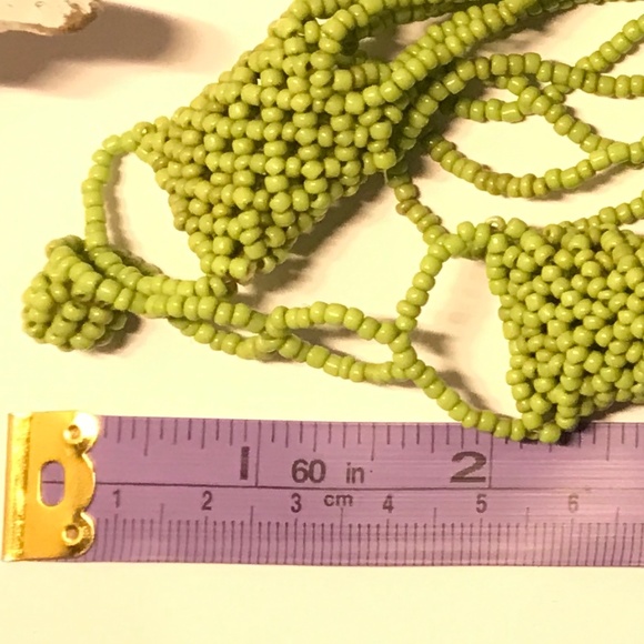 AWESOME Green Multi-Strand Beaded Necklace - Picture 4 of 5
